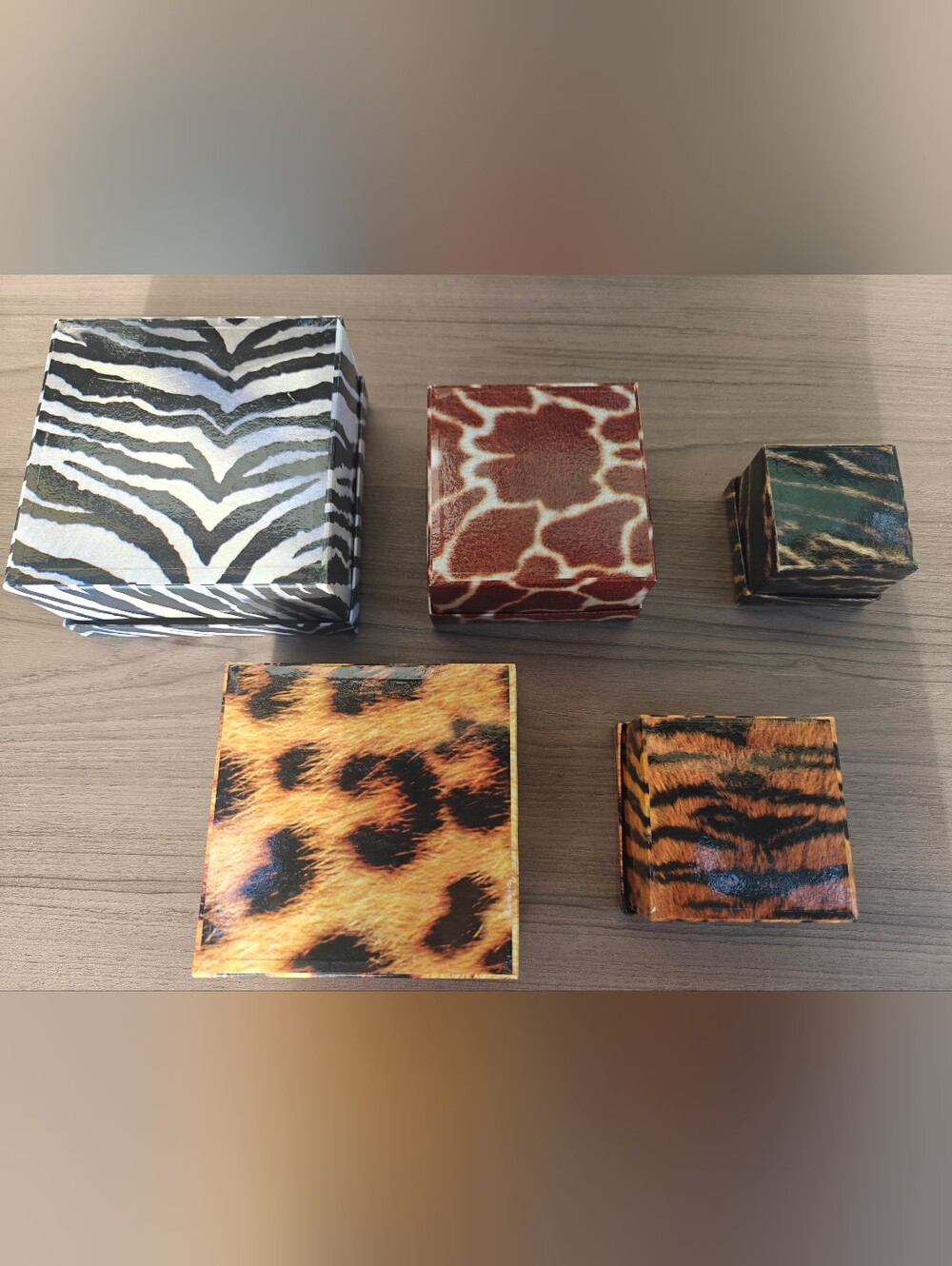 Vintage? Animal Print Nesting Boxes !!
